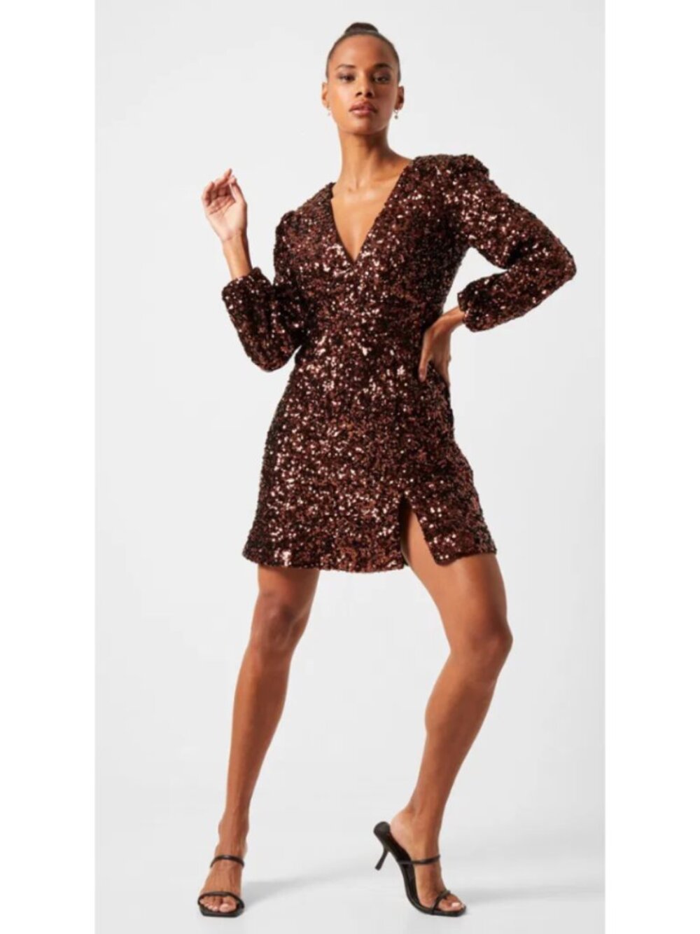 French Connection Eeka Cluster Sequin Mini Dress NWT Size 8